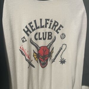 Stranger Things Hellfire 3/4 baseball shirt